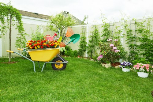 Local garden clearance service removing branches and debris